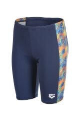 B DRAFT SWIM JAMMER NAVY-ORANGE MULTI