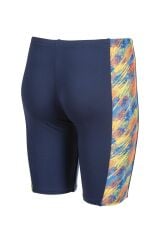 B DRAFT SWIM JAMMER NAVY-ORANGE MULTI