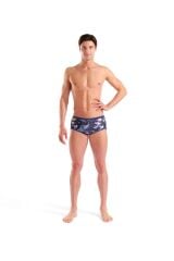 MEN'S SCRATCHED SWIM LOW WAIST SHORT MULTI BLACK-NAVY