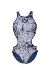 WOMEN'S ONE LACQUER ONE PIECE MULTI WHITE-NAVY