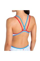 One Fireflow Swimsuit Double Cross Kadın Beyaz Yüzücü Mayosu 008597485
