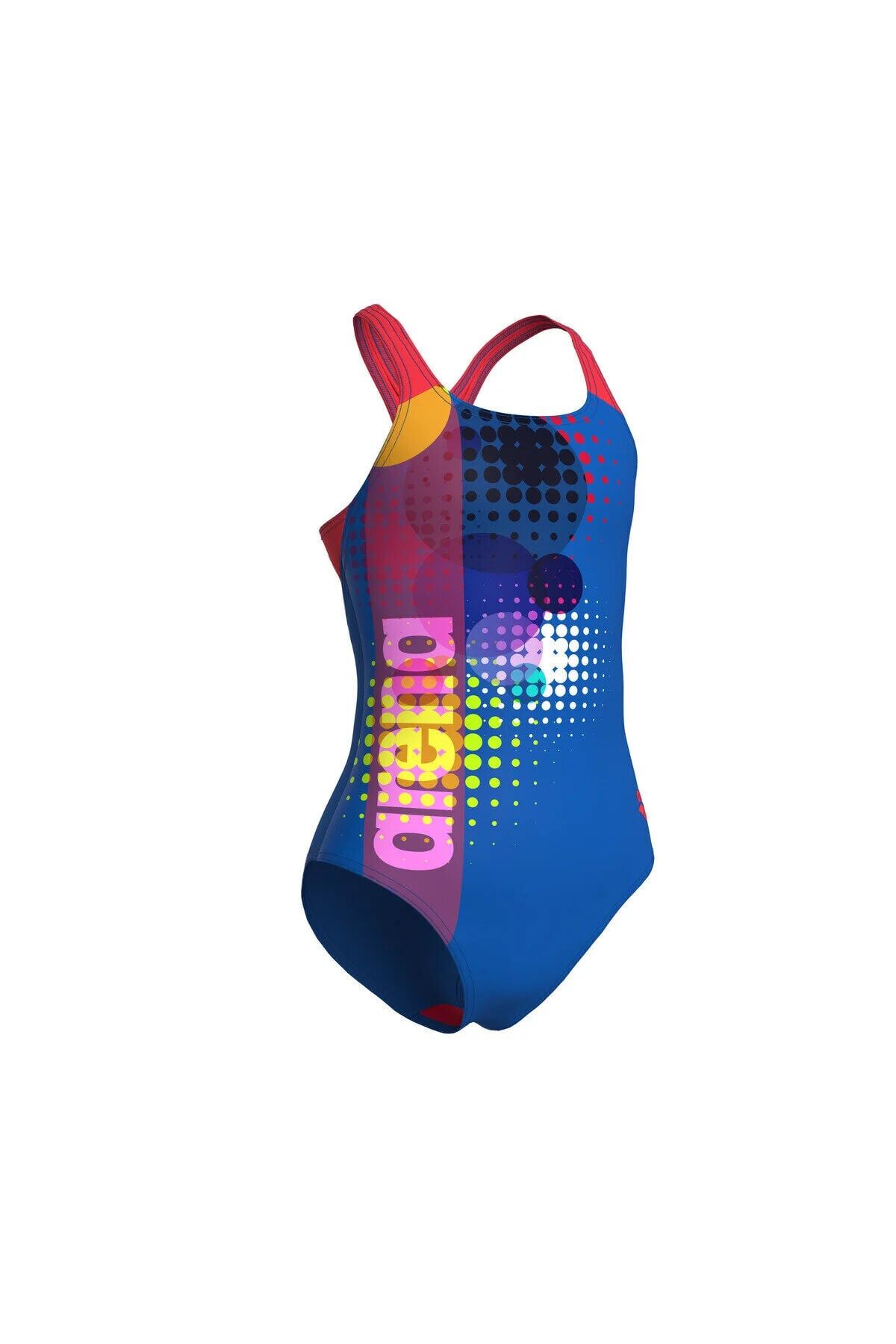 Girl's Dots Swimsuit Swim Pro Back Kız Çocuk Mayo