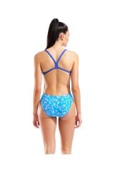 Flowers Swimsuit Challenge Back Kadın Mayo