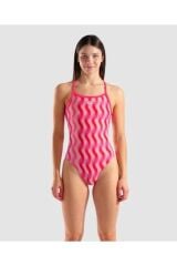 WOMEN'S RIPPLE PRINT SWIMSUIT CHALLENGE BACK