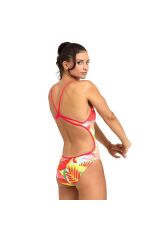 Tropic Swimsuit Lace Back Kadın Kırmızı Yüzücü Mayosu 005933540