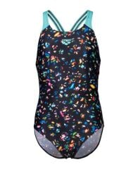 GIRL'S ARENA CONFETTI SWIMSUIT SWIM PRO BACK  KIZ ÇOCUK YÜZÜCÜ MAYOSU