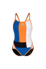Icons Swimsuit Super Fly Back Panel Kadın Siyah Yüzücü Mayosu 005035513