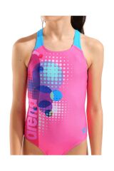 Girl's Dots Swimsuit Swim Pro Back Kız Çocuk Mayo