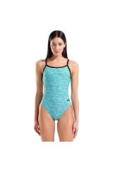 Allover Swimsuit Challenge Back Kadın Mavi Yüzücü Mayo 011886850