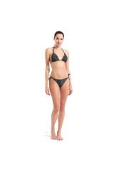 Water Print Triangle Kadın Siyah Yüzücü Bikini 007085506
