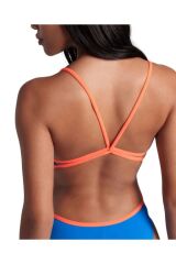 Womens Swimsuit Lace Back Solid Kadın Yücücü Mayosu 004651833