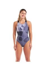 W DEPTH SWIMSUIT V BACK BLACK KADIN MAYOSU