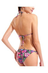 W WATER PRINT BIKINI TRIANGLE FLOWER Kadın Bikini Takımı