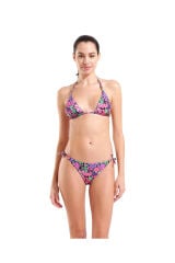 W WATER PRINT BIKINI TRIANGLE FLOWER Kadın Bikini Takımı