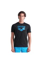 Water Prints Erkek Siyah Günlük Stil T-Shirt 009403500