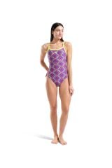 Floral Swimsuit Challenge Back Kadın Yüzücü Mayo