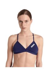 Women's Team Swim Top Tie Back Solid/navy Kadin Bi̇ki̇ni̇ Üstü