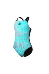 Girl's Multi Colours Swimsuit V Back Kız Çocuk Yüzücü Mayo 009007509